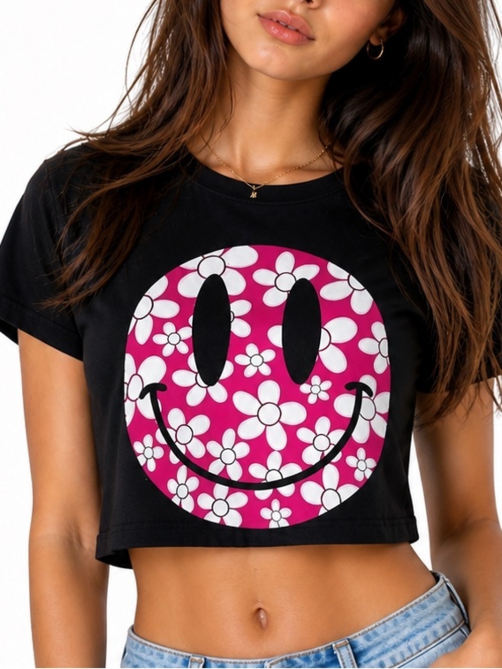 Altar'd State Smiley face crop top (C6)